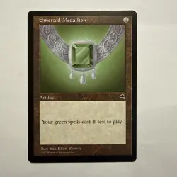 Emerald Medallion - Magic the Gathering MtG - Tempest - DAMAGED - Image 4