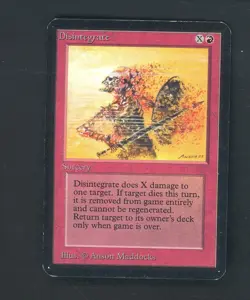 Auction #2 1993 MTG Magic The Gathering Alpha Disintegrate - Image 1