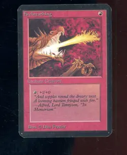 1993 MTG Magic The Gathering Alpha Firebreathing - Image 1
