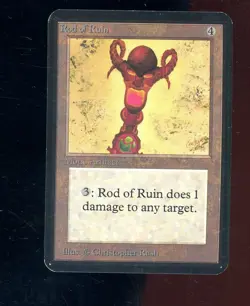 1993 MTG Magic The Gathering Alpha Rod of Ruin - Image 1