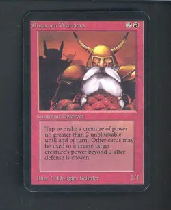 1993 MTG Magic The Gathering Alpha Dwarven Warriors - Image 1
