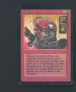 Auction #2 1993 MTG Magic The Gathering Alpha Ironclaw Orcs - Image 1