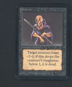 1993 MTG Magic The Gathering Alpha Weakness - Image 1