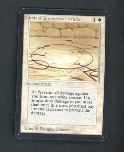 1993 MTG Magic The Gathering Alpha Circle of Protection : White - Image 1