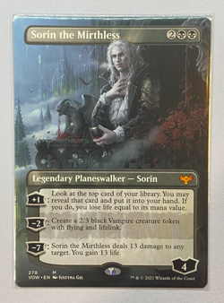 MTG - Innistrad: Crimson Vow - Sorin the Mirthless - Borderless - NM - Image 1