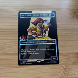 April O'Neil, Live on the Scene NM 0084 Pixel Surge Foil MTG TMNT Unplayed Magic - Image 1