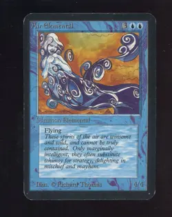 1993 MTG Magic The Gathering Alpha Air Elemental - Image 1