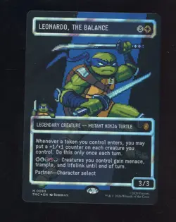 2026 MTG Teenage Mutant Ninja Turtles Pixel Art Leonardo The Balance Surge Foil - Image 1