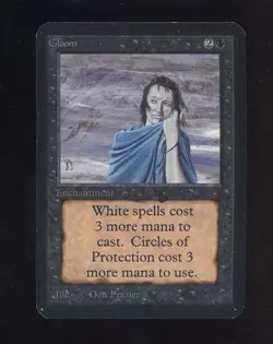 1993 MTG Magic The Gathering Alpha Gloom - Image 1