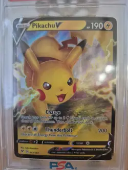 2020 Pokemon Sword & Shield Vivid Voltage - Pikachu V #043/185 - PSA 10 GEM MINT - Image 3