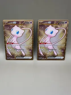 Pokemon Card Mew EX Metal Gold 205/165 Scarlet & Violet 151 Promo Card Bundle - Image 1
