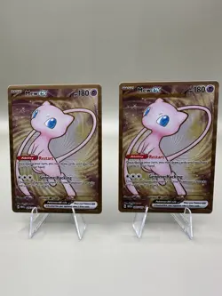 Pokemon Card Mew EX Metal Gold 205/165 Scarlet & Violet 151 Promo Card Bundle - Image 3