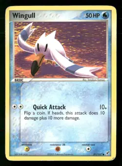 Wingull 81/107 Common Deoxys Pokemon Moderately Played - Image 1