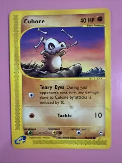 POKEMON AQUAPOLIS CUBONE CARD. - Image 1