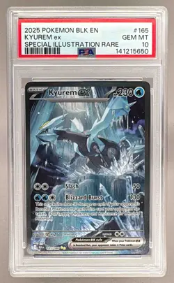 5650 Kyurem ex 2025 Pokemon Black Bolt #165/086 Special Illustration Rare PSA 10 - Image 1