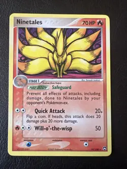 Pokemon Ninetales 19/108 EX Power Keppers - Image 1