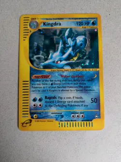 Kingdra Aquapolis H14/H32 Holo Swirl English LP Pokemon - Image 1