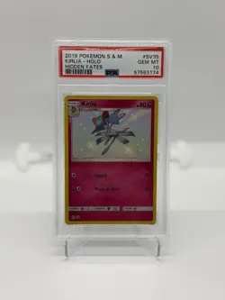 2019 POKEMON SUN & MOON HIDDEN FATES #SV35 KIRLIA-HOLO PSA 10 - Image 1