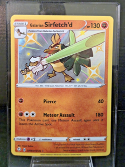 Pokemon TCG Galarian Sirfetch'd SV064/SV122 Shiny Holo Shining Fates NM - Image 1