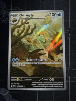 Pokemon TCG Omanyte Scarlet & Violet-151 180/165 Holo Illustration Rare - Image 1