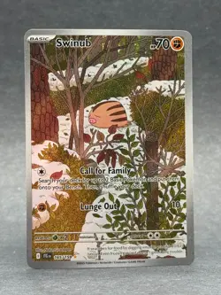 Pokemon - 165/159 Swinub SV09 Journey Together Illustration Rare Holo NM TCG - Image 1