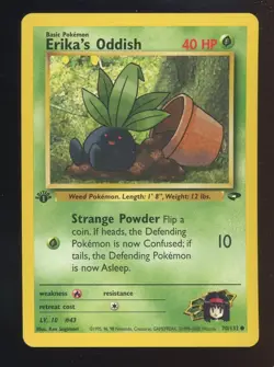 2000 Pokemon Gym Challenge #70/132 Erika's Oddish NM - Image 1