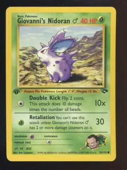 2000 Pokemon Gym Challenge #76/132 Giovanni's Nidoran NM - Image 1