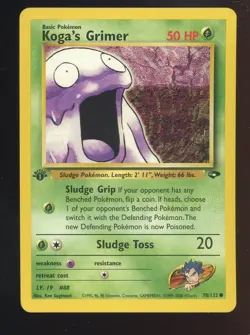 2000 Pokemon Gym Challenge #78/132 Koga's Grimer NM - Image 1