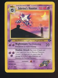 2000 Pokemon Gym Challenge #55/132 Sabrina's Haunter NM - Image 1