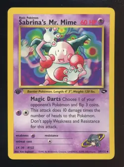 2000 Pokemon Gym Challenge #59/132 Sabrina's Mr. Mime NM - Image 1