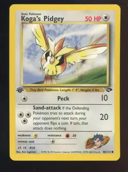 2000 Pokemon Gym Challenge #80/132 Koga's Pidgey NM - Image 1