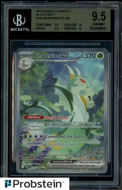 2025 Pokemon BLK EN Special Illustration Rare #164 Serperior ex BGS 9.5 - Image 1