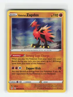 GALARIAN ZAPDOS 082/203 EVOLVING SKIES HOLO RARE POKEMON TCG NM - Image 1