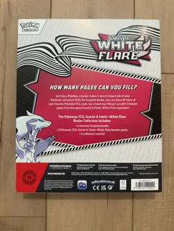 Pokemon TCG Scarlet & Violet—White Flare Binder Collection Box + 5 Boosters - Image 2