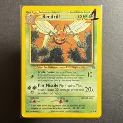 Beedrill - 18/75 - Neo Discovery - Pokemon - Rare - Damaged - Image 3