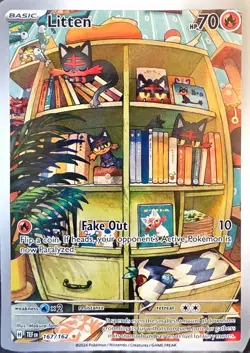 Litten 167/162 SV05: Temporal Forces NM Pokemon 2024 - Image 1