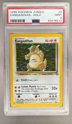 63476513 Kangaskhan 1999 Pokemon Jungle #5 Holo PSA 9 - Image 1
