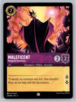 2024 Disney Lorcana Shimmering Skies #54/204 Maleficent - Vengeful Sorceress - Image 1