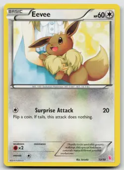 Eevee (13) 13/30 XY Trainer Kit: Sylveon & Noivern kirisAki Art Pokemon TCG Card - Image 1