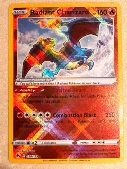 Pokemon Card Radiant Charizard 020/159 Radiant Rare Holo Pokemon Crown Zenith NM - Image 1