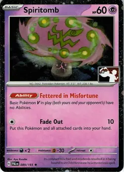 Spiritomb Holo Rare Prize Pack Series Cards 089/193 NM/LP - Image 1