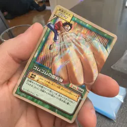 LUFFY cs-W02 One Piece Pirates HOLO Foil Card Game 2003 Japanese Bandai - Image 1