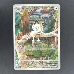 Pokemon Meowth Illustration Rare Holo 106/094 Me02: Phantasmal Flames 70HP Card - Image 1