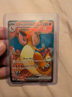 Pokemon Card Lot Of 4 Rare Cards Charizard, Charmander, Mew And Vaporeon - Image 3