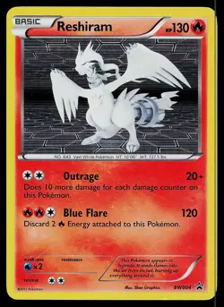 Pokemon Card Black And White Promo Reshiram BW004 Holo - Image 1