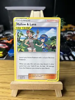 Pokemon TCG Mallow & Lana Trainer Supporter Card 198/236 2019 - Image 1