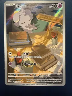 Pokemon Espurr 095/088 Holo Basic Psychic Card POR EN Set English - Image 1