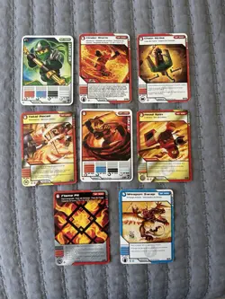 LEGO Ninjago Collectible Card Game Lot - 8 Cards Featuring Kai & Lloyd - Image 1