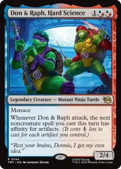 MtG Don & Raph, Hard Science R 0144 Teenage Mutant Ninja Turtles Rare Foil - Image 1