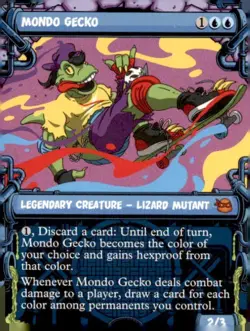 Magic the Gathering MTG - Turtles TMNT Mondo Gecko Showcase Mythic 231 - Image 1